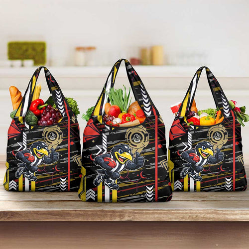 Collingwood Football Club Grocery Bag Mascot Cartoon Football Illustration Style