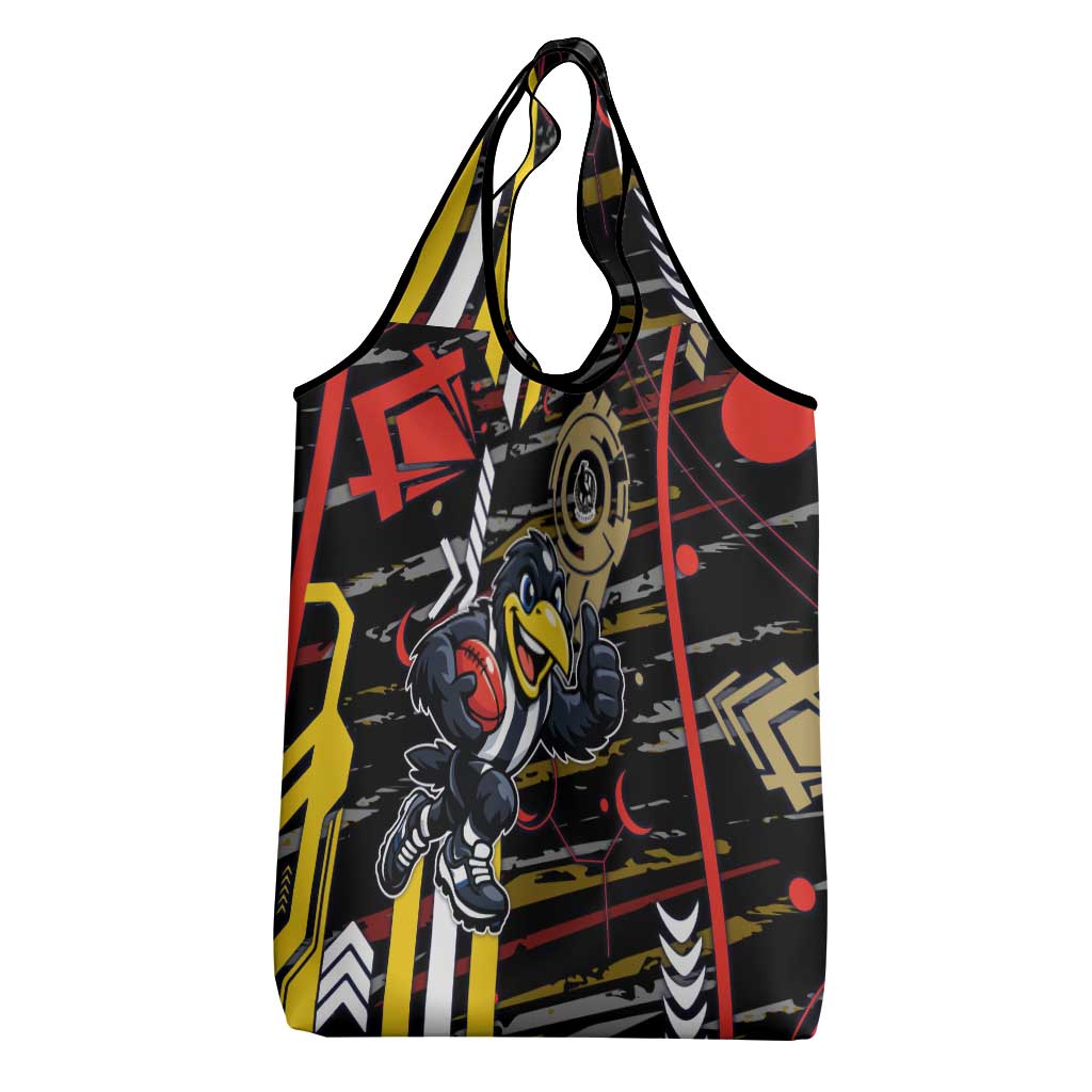 Collingwood Football Club Grocery Bag Mascot Cartoon Football Illustration Style