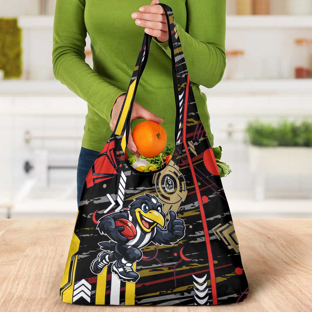 Collingwood Football Club Grocery Bag Mascot Cartoon Football Illustration Style