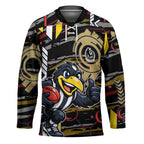 Collingwood Football Club Hockey Jersey Mascot Cartoon Football Illustration Style