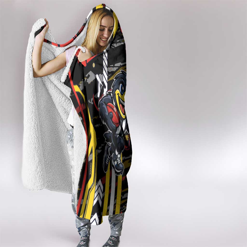 Collingwood Football Club Hooded Blanket Mascot Cartoon Football Illustration Style