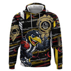 Collingwood Football Club Hoodie Mascot Cartoon Football Illustration Style