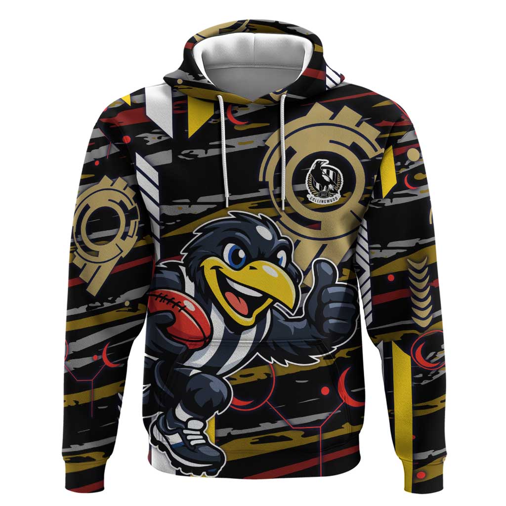 Collingwood Football Club Hoodie Mascot Cartoon Football Illustration Style
