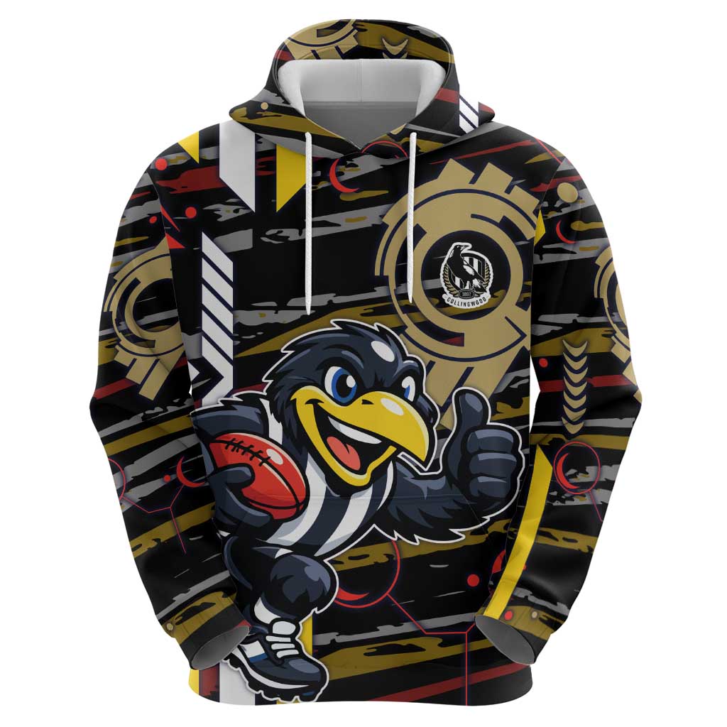 Collingwood Football Club Hoodie Mascot Cartoon Football Illustration Style