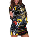 Collingwood Football Club Hoodie Dress Mascot Cartoon Football Illustration Style