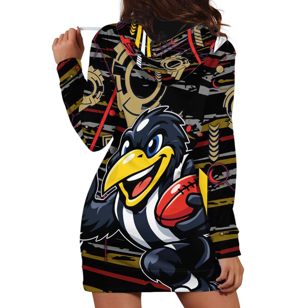 Collingwood Football Club Hoodie Dress Mascot Cartoon Football Illustration Style