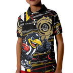 Collingwood Football Club Kid Polo Shirt Mascot Cartoon Football Illustration Style