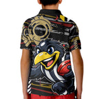 Collingwood Football Club Kid Polo Shirt Mascot Cartoon Football Illustration Style