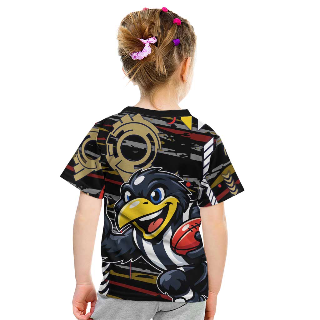 Collingwood Football Club Kid T Shirt Mascot Cartoon Football Illustration Style