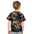 Collingwood Football Club Kid T Shirt Mascot Cartoon Football Illustration Style