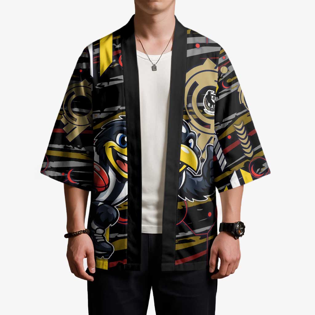 Collingwood Football Club Kimono Mascot Cartoon Football Illustration Style