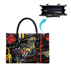 Collingwood Football Club Leather Bag Mascot Cartoon Football Illustration Style