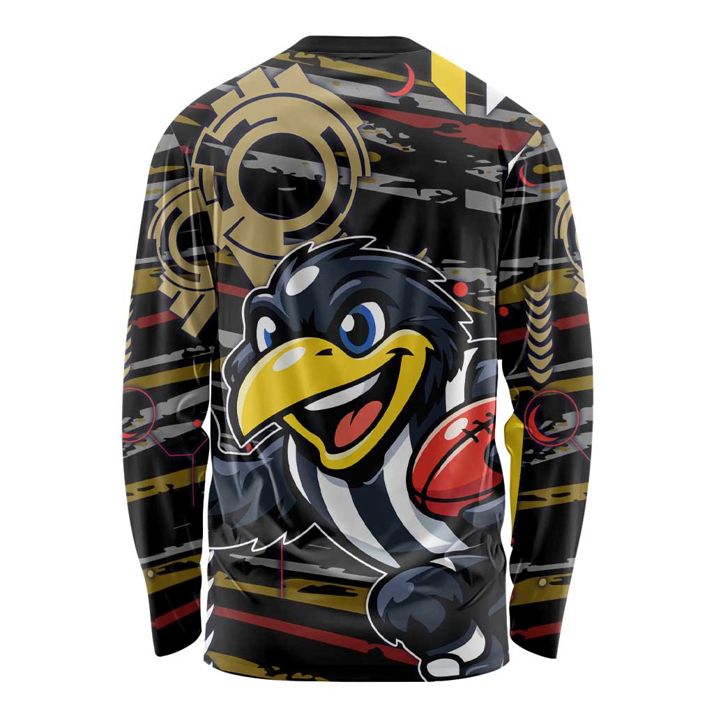 Collingwood Football Club Long Sleeve Shirt Mascot Cartoon Football Illustration Style