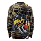 Collingwood Football Club Long Sleeve Shirt Mascot Cartoon Football Illustration Style