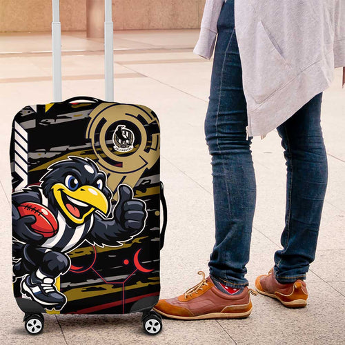 Collingwood Football Club Luggage Cover Mascot Cartoon Football Illustration Style