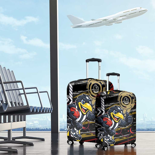 Collingwood Football Club Luggage Cover Mascot Cartoon Football Illustration Style
