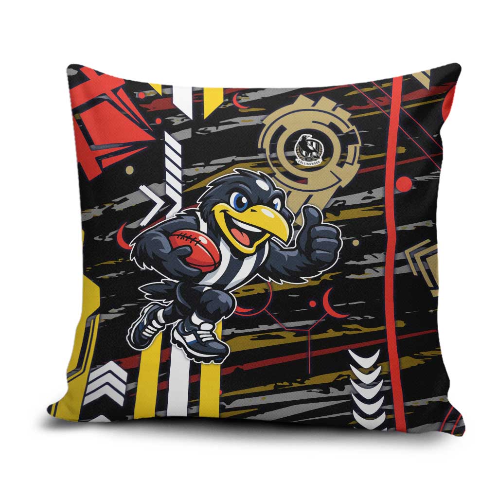 Collingwood Football Club Pillow Cover Mascot Cartoon Football Illustration Style