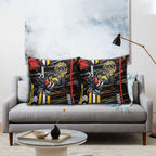 Collingwood Football Club Pillow Cover Mascot Cartoon Football Illustration Style