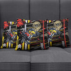 Collingwood Football Club Pillow Cover Mascot Cartoon Football Illustration Style