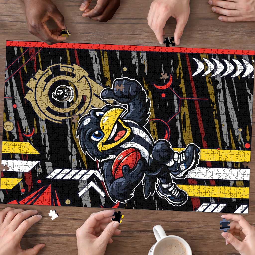 Collingwood Football Club Puzzle Mascot Cartoon Football Illustration Style
