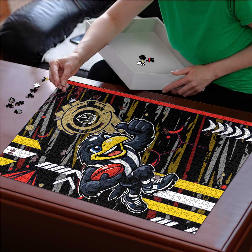 Collingwood Football Club Puzzle Mascot Cartoon Football Illustration Style