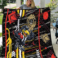 Collingwood Football Club Quilt Mascot Cartoon Football Illustration Style