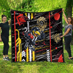 Collingwood Football Club Quilt Mascot Cartoon Football Illustration Style