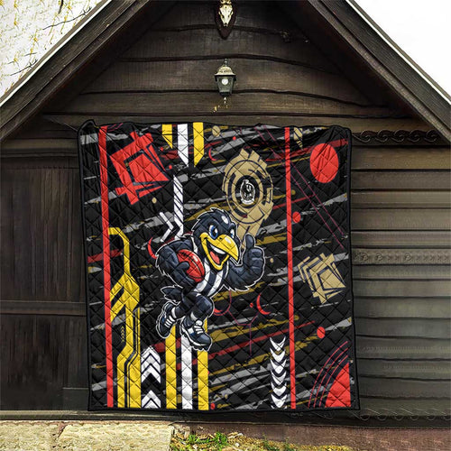 Collingwood Football Club Quilt Mascot Cartoon Football Illustration Style