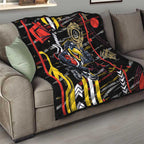 Collingwood Football Club Quilt Mascot Cartoon Football Illustration Style