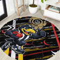 Collingwood Football Club Round Carpet Mascot Cartoon Football Illustration Style