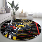 Collingwood Football Club Round Carpet Mascot Cartoon Football Illustration Style