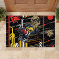 Collingwood Football Club Rubber Doormat Mascot Cartoon Football Illustration Style
