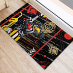 Collingwood Football Club Rubber Doormat Mascot Cartoon Football Illustration Style