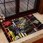 Collingwood Football Club Rubber Doormat Mascot Cartoon Football Illustration Style