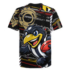 Collingwood Football Club Rugby Jersey Mascot Cartoon Football Illustration Style