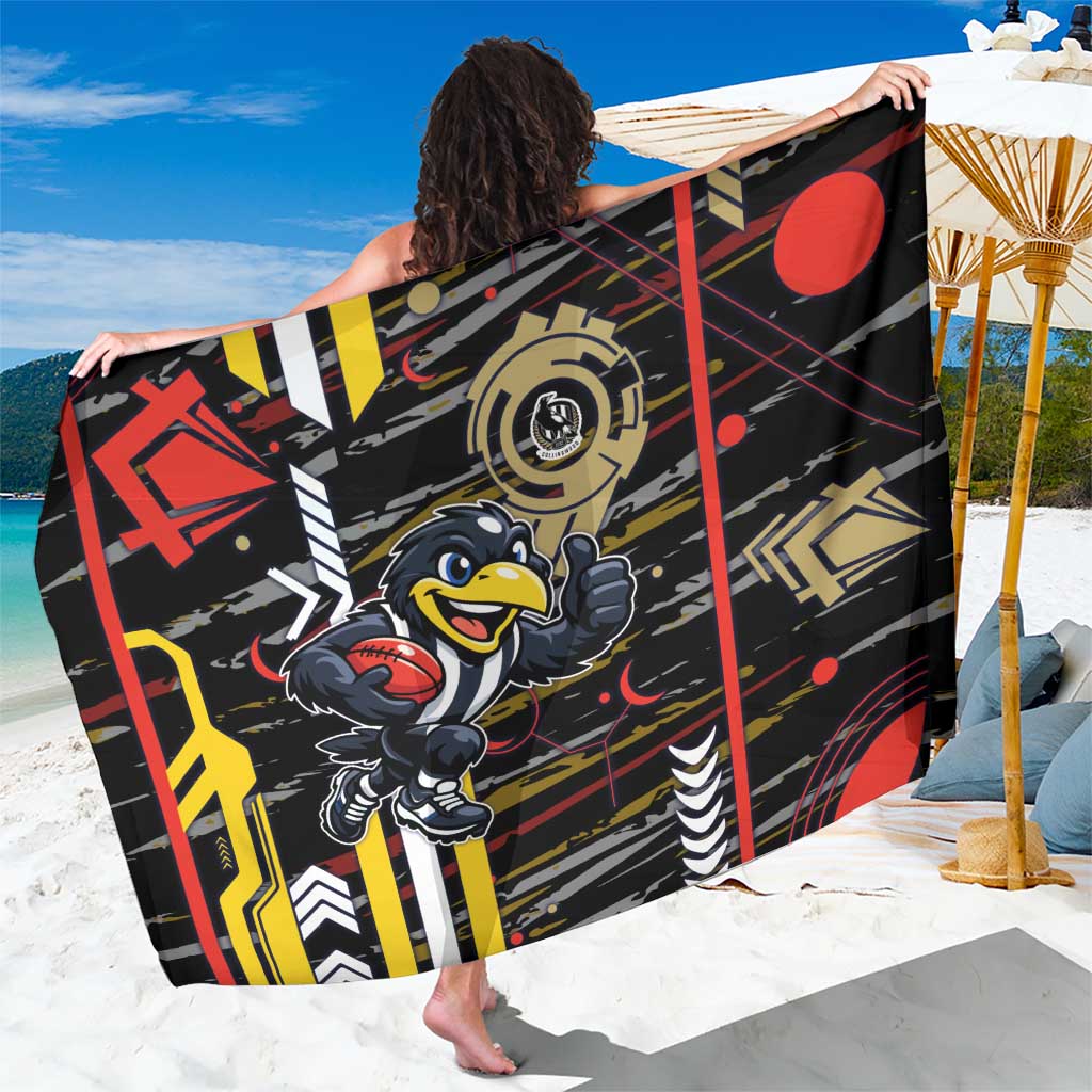 Collingwood Football Club Sarong Mascot Cartoon Football Illustration Style
