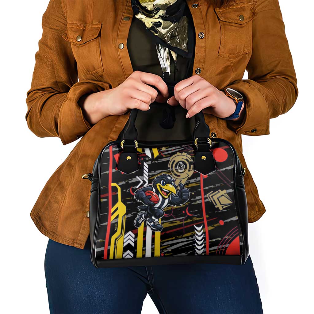 Collingwood Football Club Shoulder Handbag Mascot Cartoon Football Illustration Style