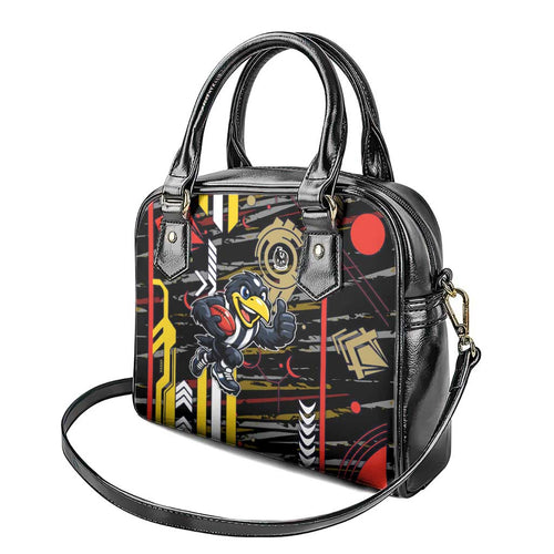 Collingwood Football Club Shoulder Handbag Mascot Cartoon Football Illustration Style