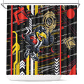Collingwood Football Club Shower Curtain Mascot Cartoon Football Illustration Style