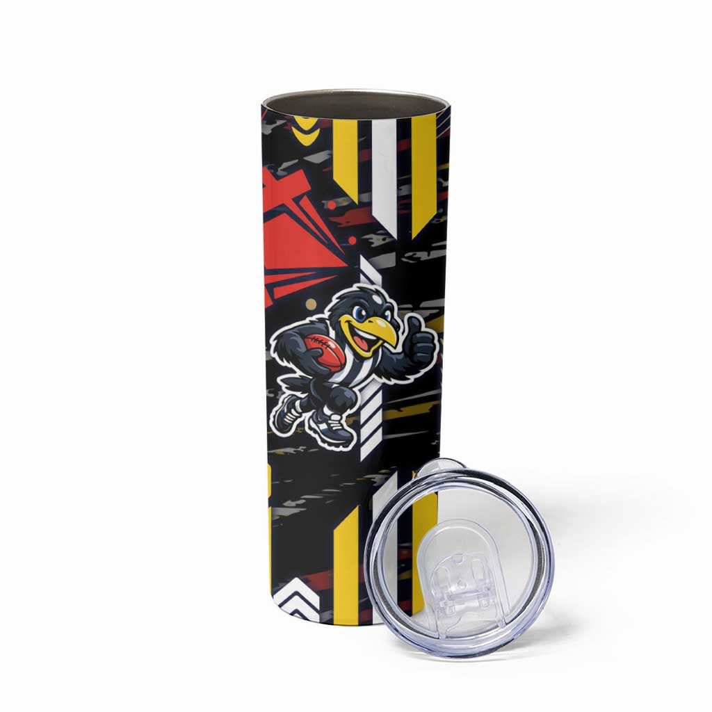 Collingwood Football Club Skinny Tumbler Mascot Cartoon Football Illustration Style