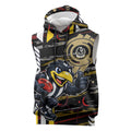 Collingwood Football Club Sleeveless Hoodie Mascot Cartoon Football Illustration Style