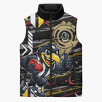 Collingwood Football Club Sleeveless Puffer Jacket Mascot Cartoon Football Illustration Style