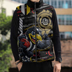 Collingwood Football Club Sleeveless Puffer Jacket Mascot Cartoon Football Illustration Style