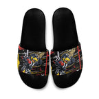Collingwood Football Club Slide Sandals Mascot Cartoon Football Illustration Style