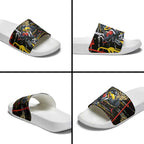 Collingwood Football Club Slide Sandals Mascot Cartoon Football Illustration Style