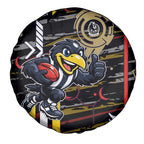 Collingwood Football Club Spare Tire Cover Mascot Cartoon Football Illustration Style