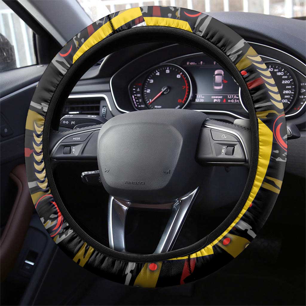 Collingwood Football Club Steering Wheel Cover Mascot Cartoon Football Illustration Style
