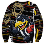 Collingwood Football Club Sweatshirt Mascot Cartoon Football Illustration Style