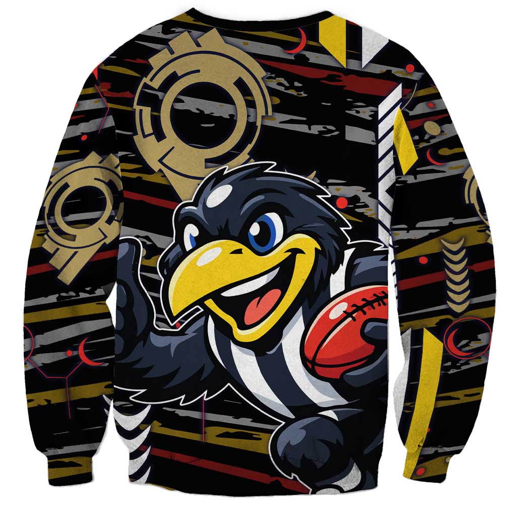 Collingwood Football Club Sweatshirt Mascot Cartoon Football Illustration Style