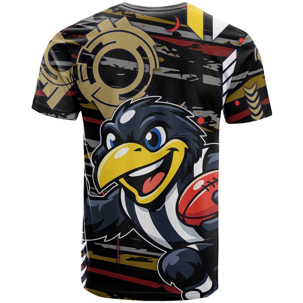 Collingwood Football Club T Shirt Mascot Cartoon Football Illustration Style